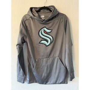 Fanatics Seattle Kraken Authentic Pro Hoodie Gray Men's Size: Small‎ NWOT